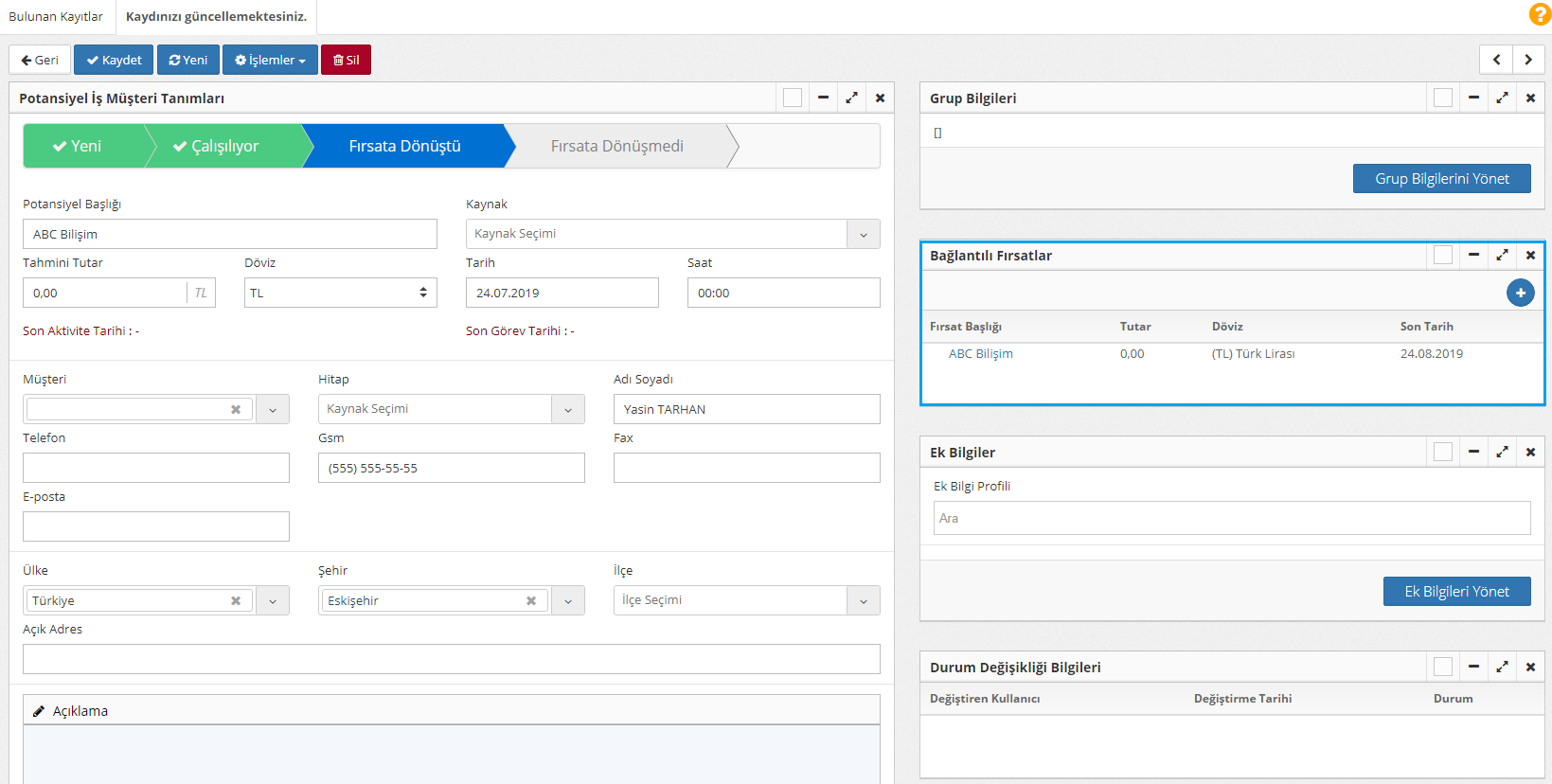 Potansiyeli fırsata dönüştürmek